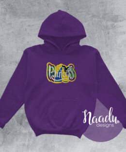 Princess Embroidered Hoodie - Purple - Naadu Designs