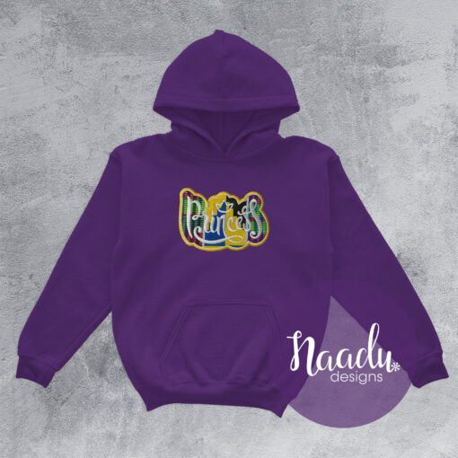 Princess Embroidered Hoodie - Purple - Naadu Designs